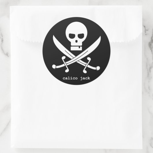 calico-aansluiting ronde sticker (Tas)