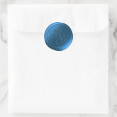 Calico Blue Double Monogram Wax Seal Stickers (Tas)
