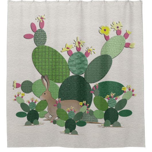 Calico Cactus Douchegordijn (Voorkant)