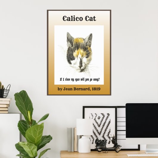 Calico Cat 1819 Poster (Thuiskantoor)