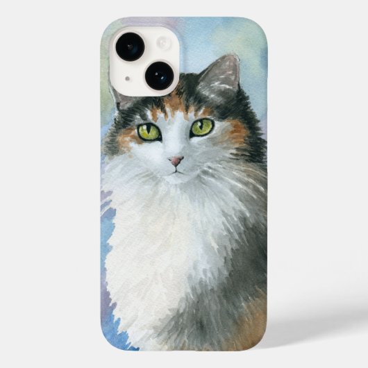 Calico Cat 572 Tortie Schildpad blauw Case-Mate iPhone Case (Achterkant)