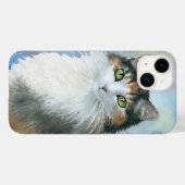 Calico Cat 572 Tortie Schildpad blauw Case-Mate iPhone Case (Achterkant (horizontaal))