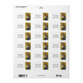 Calico Cat adreslabels met originele illustraties Etiket (Full Sheet)