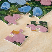 Calico Cat and Folk Art Sunflowers Legpuzzel (Zijkant)