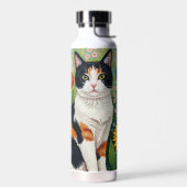 Calico Cat and Folk Art Sunflowers Waterfles (Links)