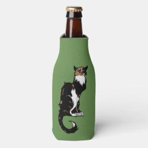 Calico Cat Art "Le Chat Noir" Calicos Parodie Katt Flesjeskoeler