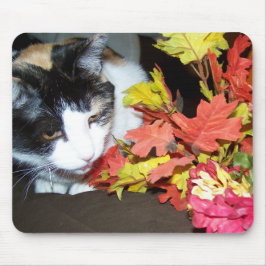 Calico Cat Autumn Fall verlaat Mousepad Muismat