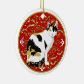Calico Cat Baroque Keramisch Ornament (Rechts)