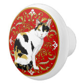 Calico Cat Baroque Keramische Knop (Rechts)