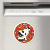 Calico Cat Baroque Magneet (Insitu (Vaatwasser))