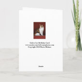Calico Cat Birthday Card Kaart (Achterkant)
