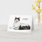 Calico Cat Birthday Card Kaart (Gele Bloem)