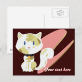 Calico Cat Briefkaart (Voorkant / Achterkant)