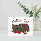Calico Cat Briefkaart (Staand voorkant)
