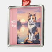 Calico Cat by Lake Metalen Ornament (Links)