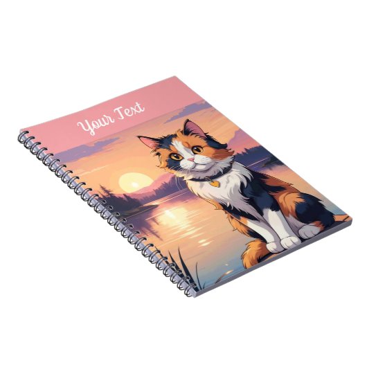 Calico Cat by Lake Notitieboek (Rechterzijde)