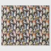 Calico Cat Canvas Collage Cadeaupapier (Vlak)