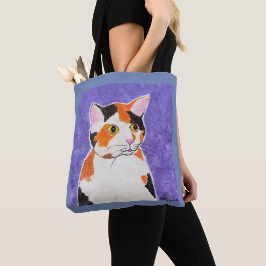 Calico Cat Canvas tas (Dichtbij)