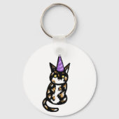 Calico Cat Celebration Keyring Sleutelhanger (Voorkant)