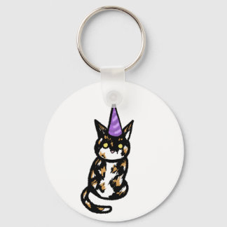 Calico Cat Celebration Keyring Sleutelhanger