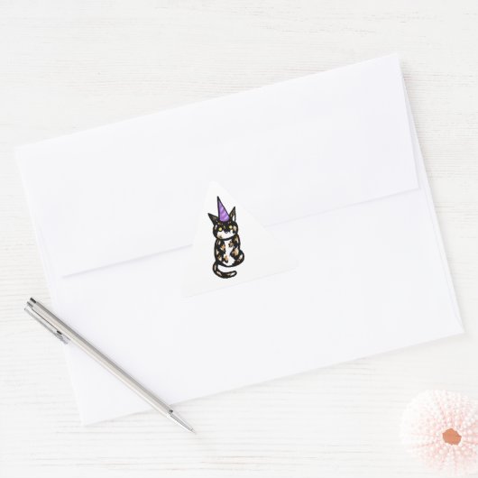 Calico Cat Celebration Sticker (Envelop)