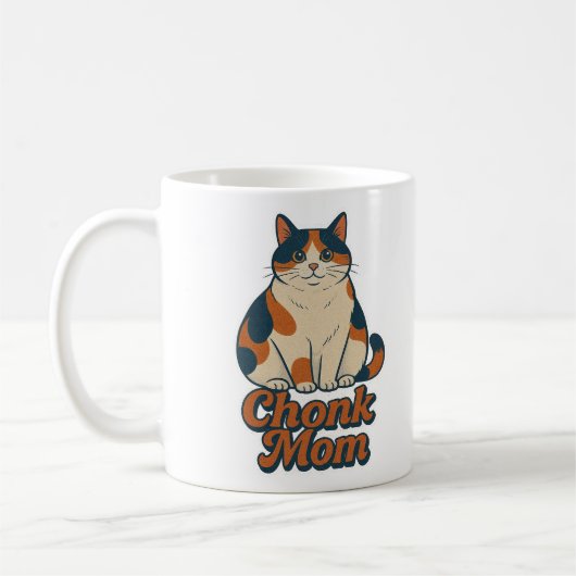 Calico Cat Chonk Mom Koffiemok (Links)