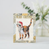 CALICO CAT CHRISTMAS BRIEFKAART (Staand voorkant)