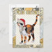 CALICO CAT CHRISTMAS BRIEFKAART (Voorkant / Achterkant)