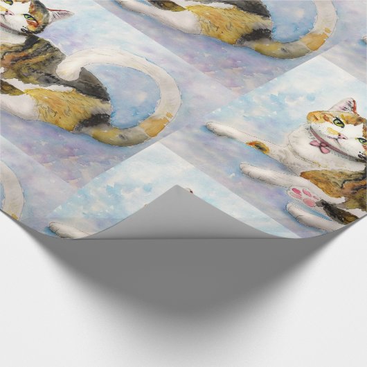 CALICO CAT CHRISTMAS WRAPPINGPAPIER CADEAUPAPIER (Hoek)