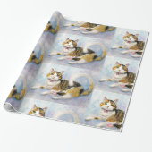 CALICO CAT CHRISTMAS WRAPPINGPAPIER CADEAUPAPIER (Uitgerold)