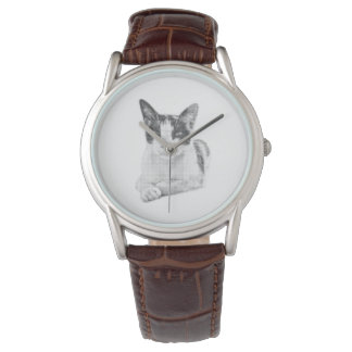 Calico Cat Comic Halftone Horloge