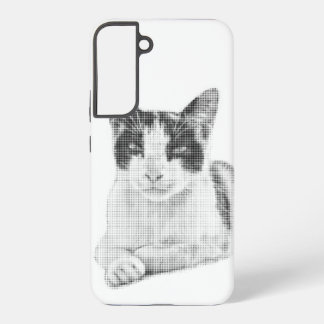Calico Cat Comic Halftone Samsung Galaxy Hoesje