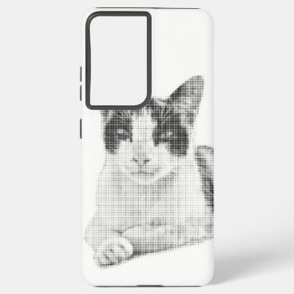 Calico Cat Comic Halftone Samsung Galaxy Hoesje
