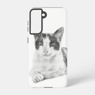 Calico Cat Comic Halftone Samsung Galaxy Hoesje