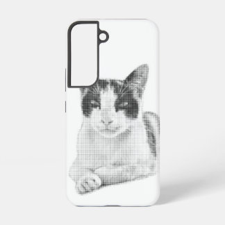 Calico Cat Comic Halftone Samsung Galaxy Hoesje