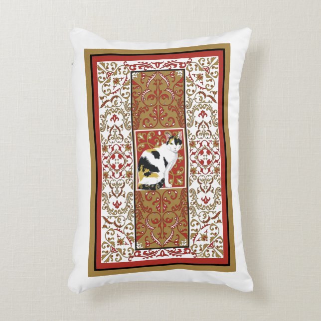 Calico Cat  Custom Accent Kussen (Voorkant(Verticaal))