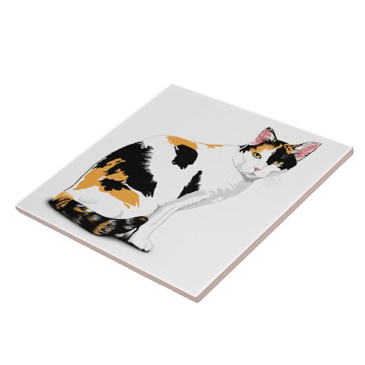 Calico Cat Custom Tegeltje (Zijkant)