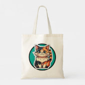 Calico Cat Cute Cartoon Tote Bag (Achterkant)