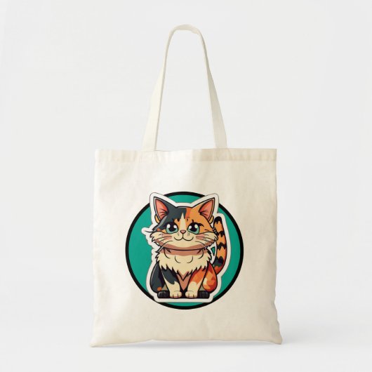 Calico Cat Cute Cartoon Tote Bag (Voorkant)