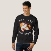 Calico Cat Dad Best Kat Father Ever Trui (Voorkant volledig)