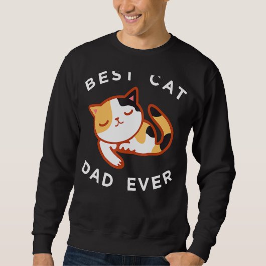 Calico Cat Dad Best Kat Father Ever Trui (Voorkant)