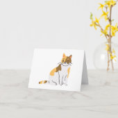 Calico Cat Design Blank Groet Kaart (Gele Bloem)