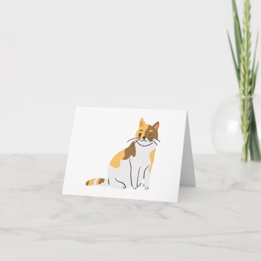 Calico Cat Design Blank Groet Kaart (Voorkant)