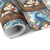 Calico Cat Dragon Red Cadeaupapier (Rol Hoek)