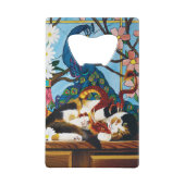 Calico Cat Dragon Red Creditkaart Flessenopener (Voorkant)