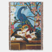 Calico Cat Dragon Red Deken (Voorkant Verticaal)