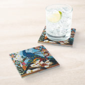 Calico Cat Dragon Red Glazen Onderzetter (Schuin)