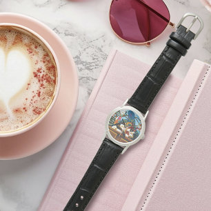 Calico Cat Dragon Red Horloge