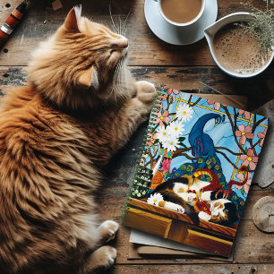 Calico Cat Dragon Red Notitieboek