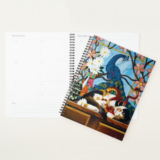 Calico Cat Dragon Red Planner (Display)